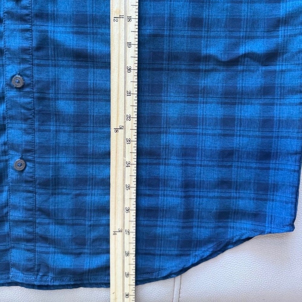 Orvis Button-Up Shirt Men's Large Blue Plaid Short Sleeve Fishing Outdoor - Picture 9 of 11